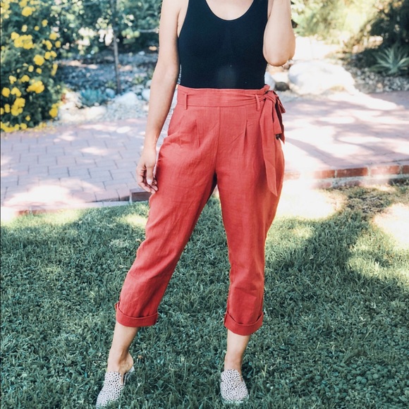 Wear LA Pants - Rust color Linen pants